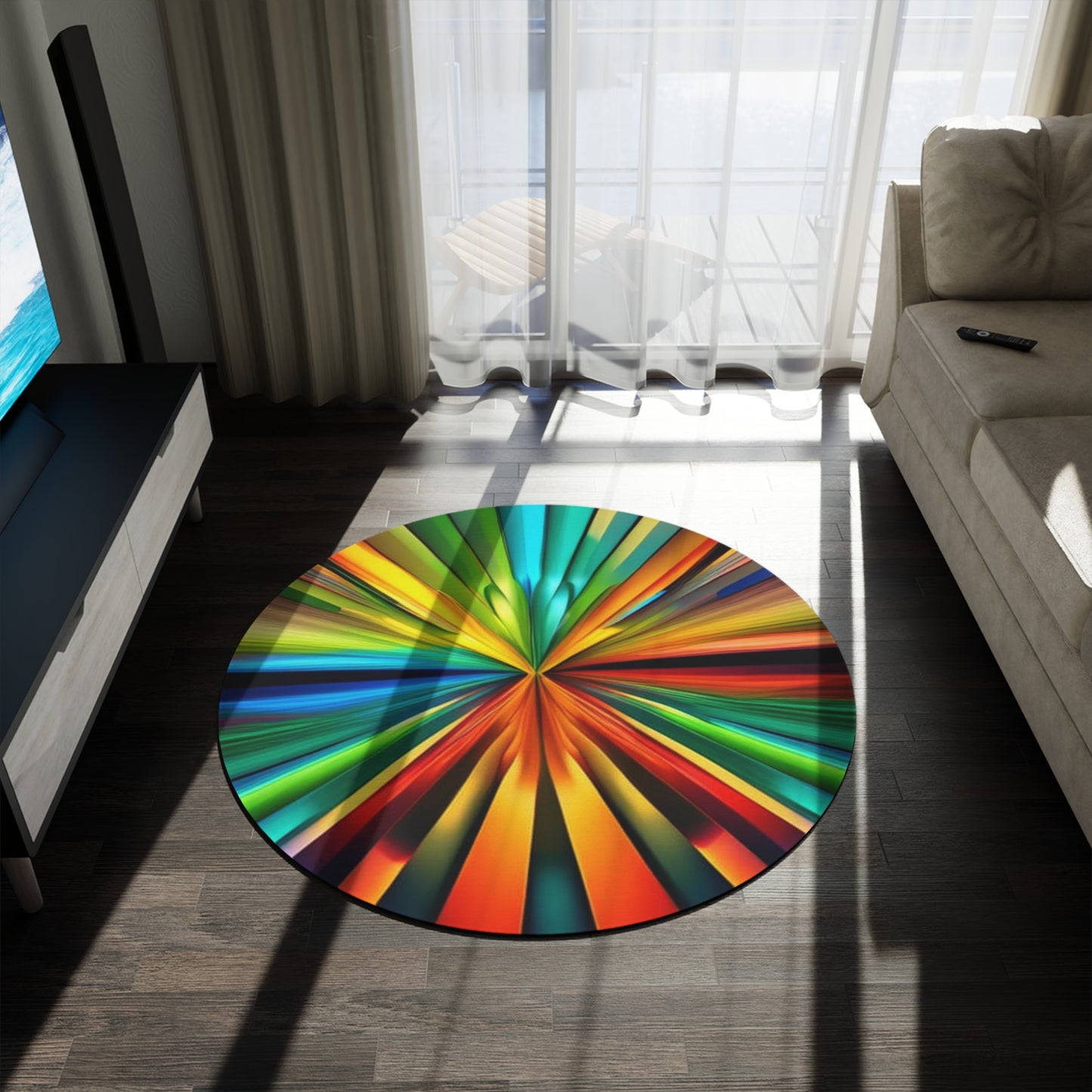 Abstract Round Rug