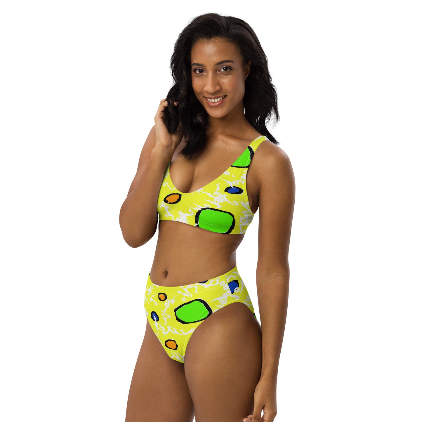 Abstract Recycled high-waisted bikini - O By Onica Online Store