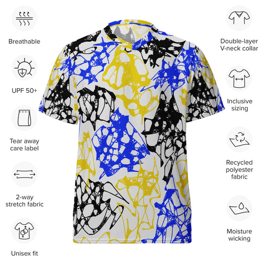 Abstract Recycled unisex sports jersey - O By Onica Online Store