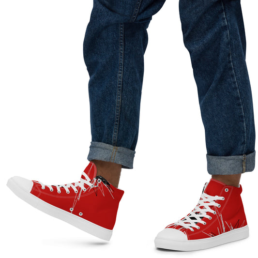 Abstract Men’s high top canvas shoes