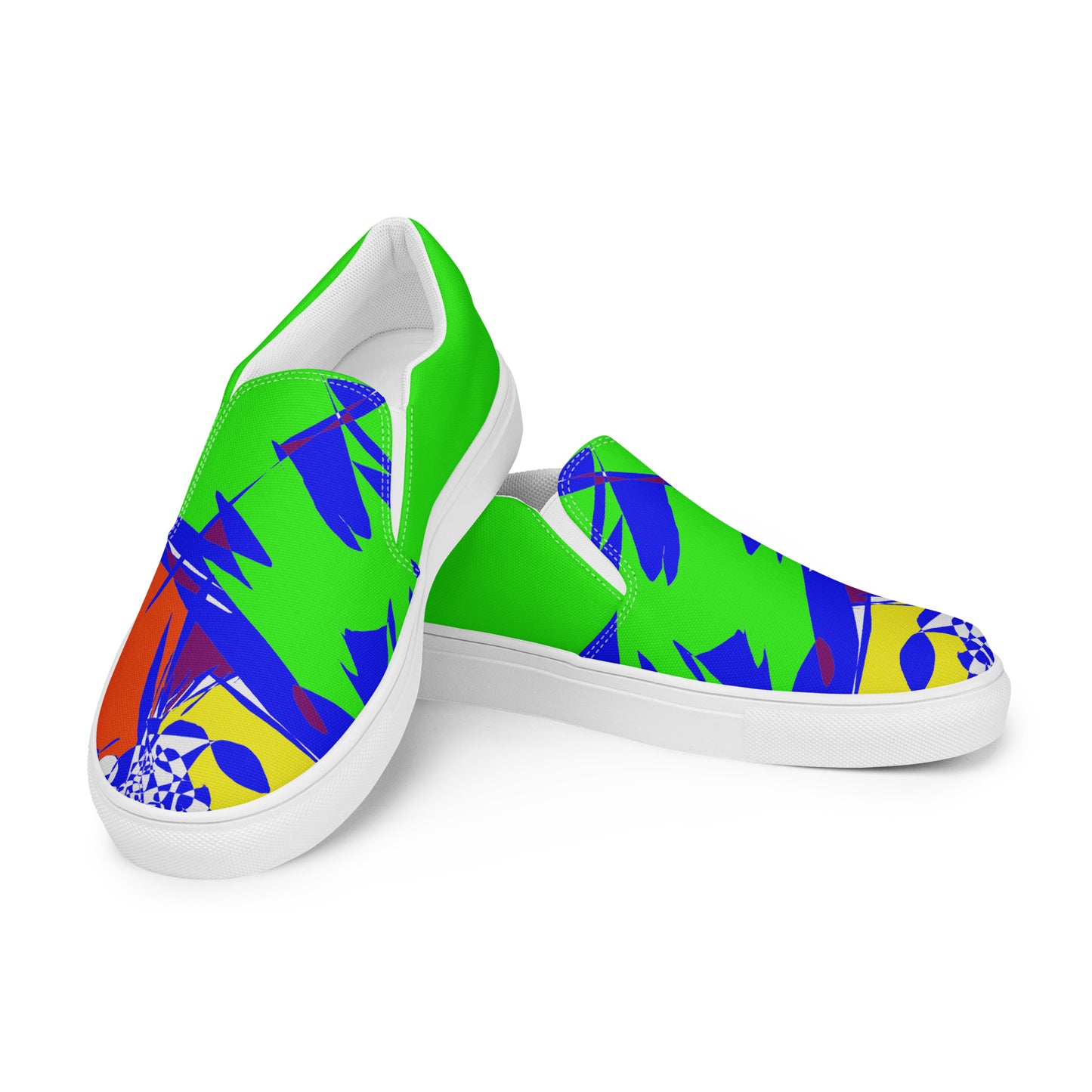 Abstract Men’s slip-on canvas shoes