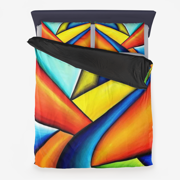 Abstract Microfiber Duvet Cover