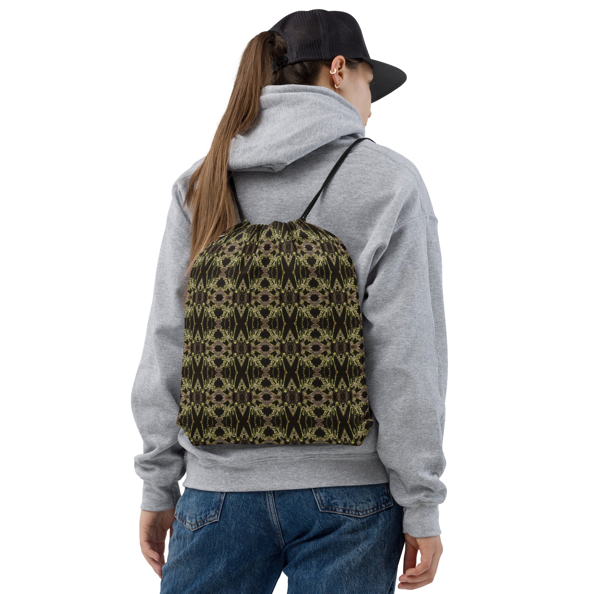 Abstract Drawstring Bag - O By Onica Online Store