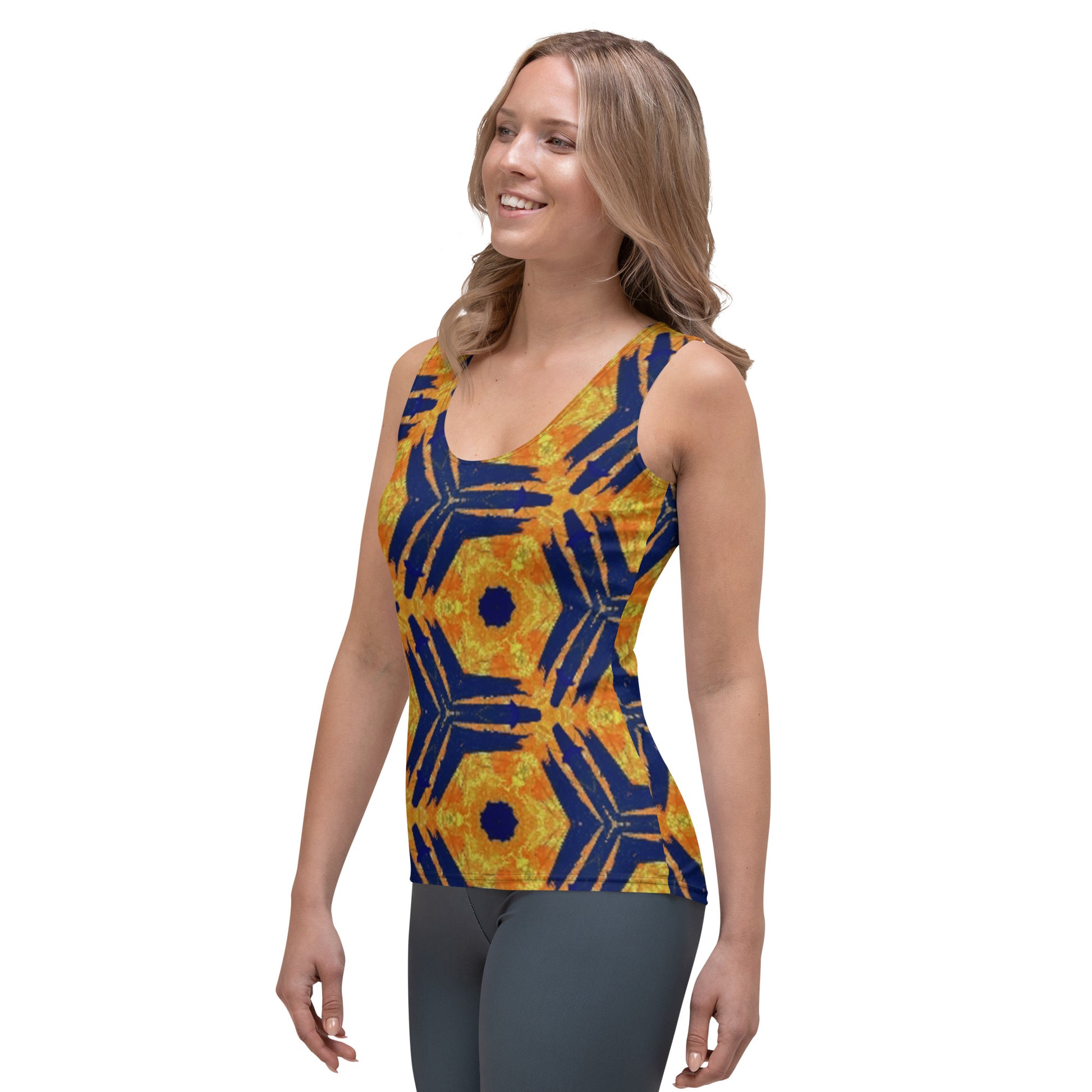 Abstract Sublimation Cut & Sew Tank Top - O By Onica Online Store