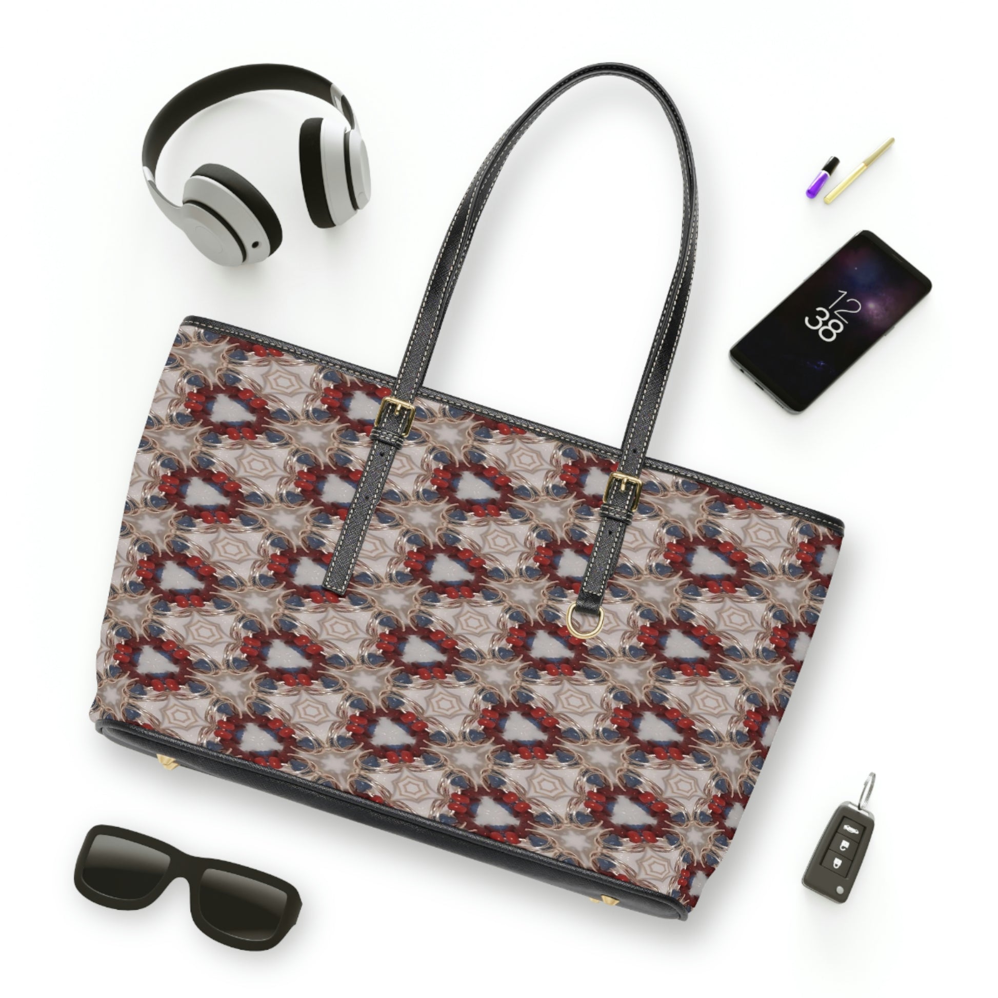 Abstract PU Leather Shoulder Bag - O By Onica Online Store