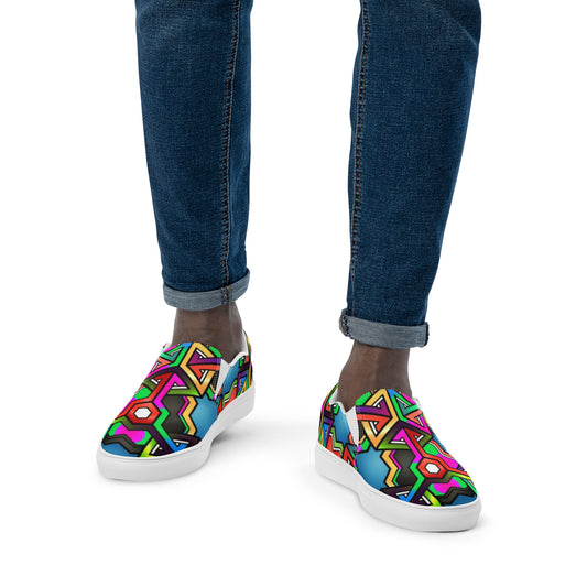 Abstract Men’s slip-on canvas shoes - O By Onica Online Store